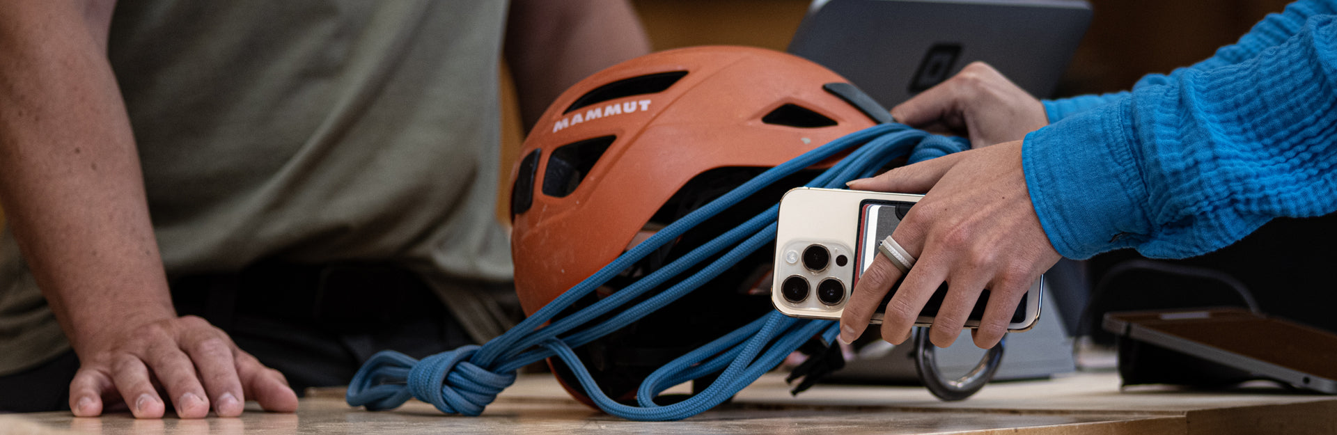 women holding groove wallet go