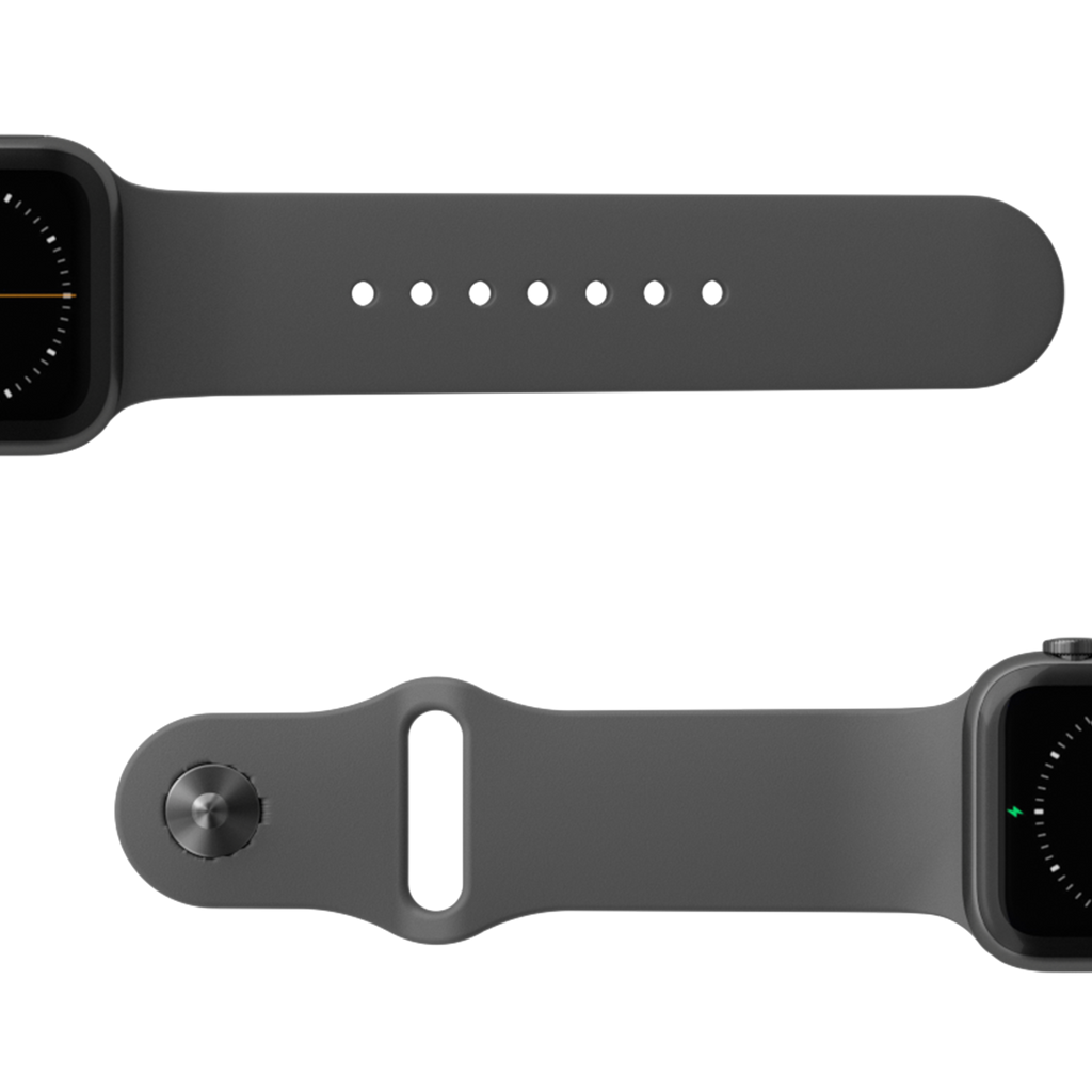Apple Watch Band Solid Deep Stone Grey Groove Life