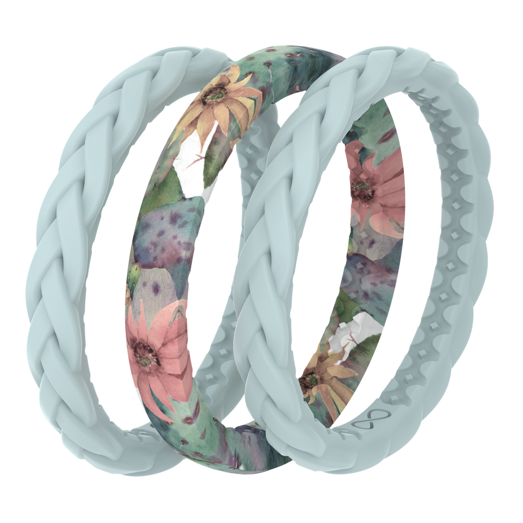 The Cactus Bloom Stackable Silicone Ring for Women Groove Life