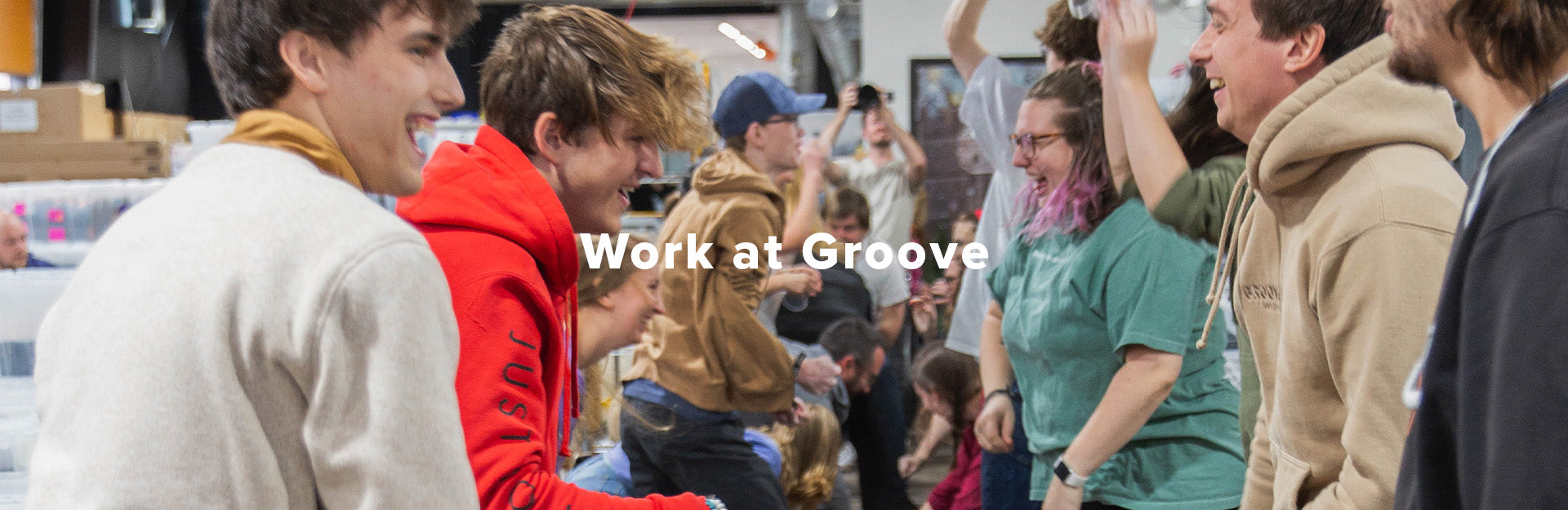 Groove employees laughing