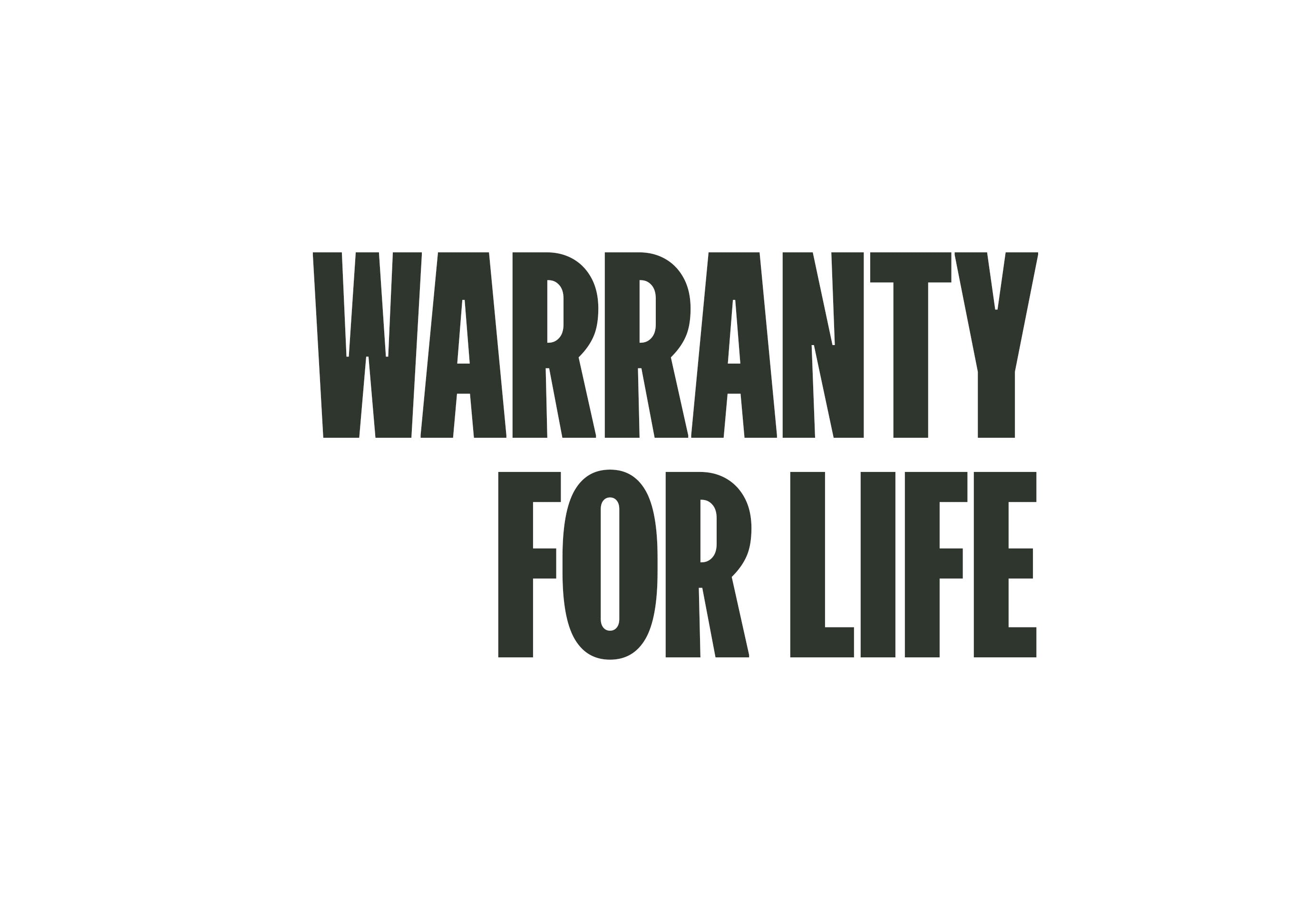Warranty for Life