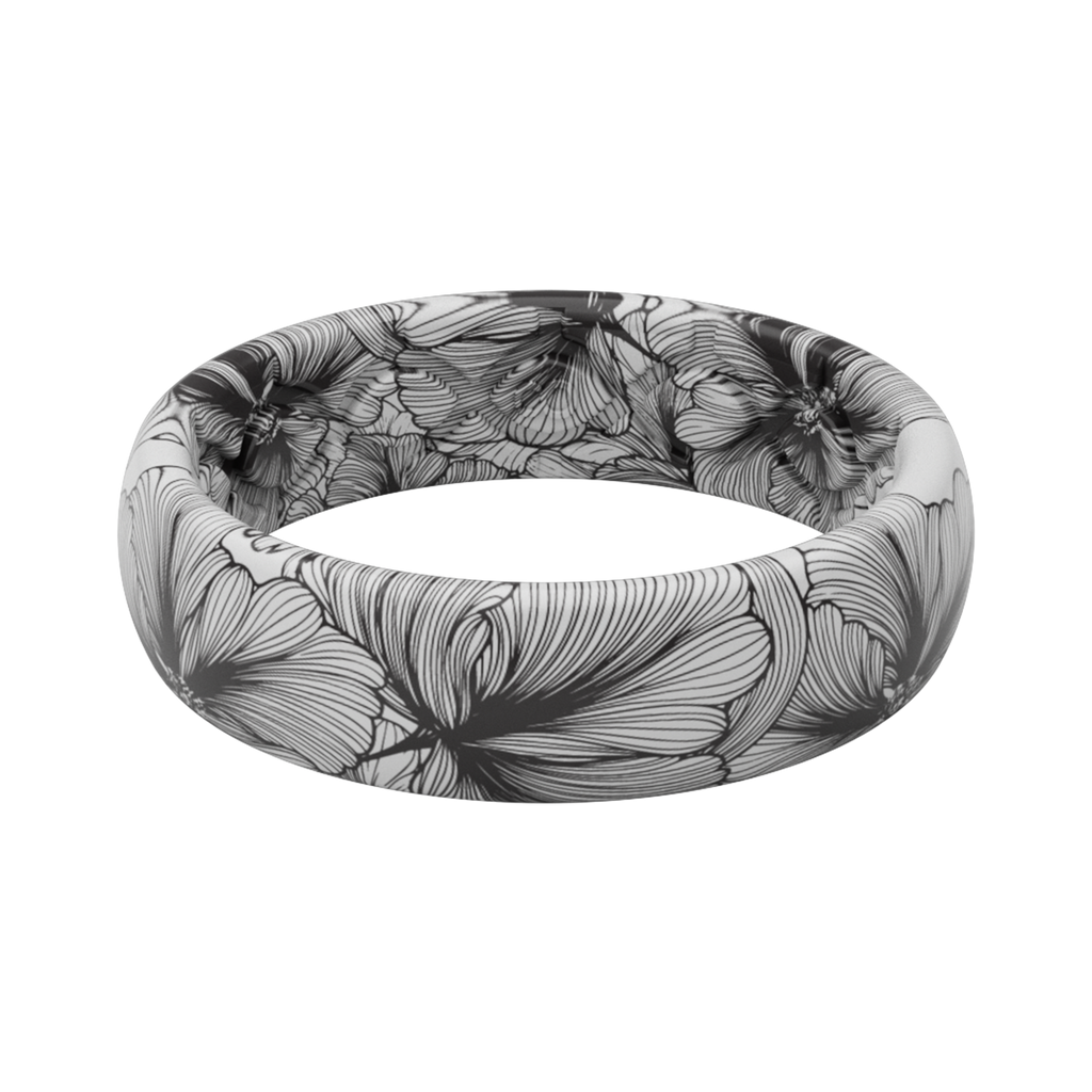 Women s Bohemian Patterned Wedding Bands Silicone Rings