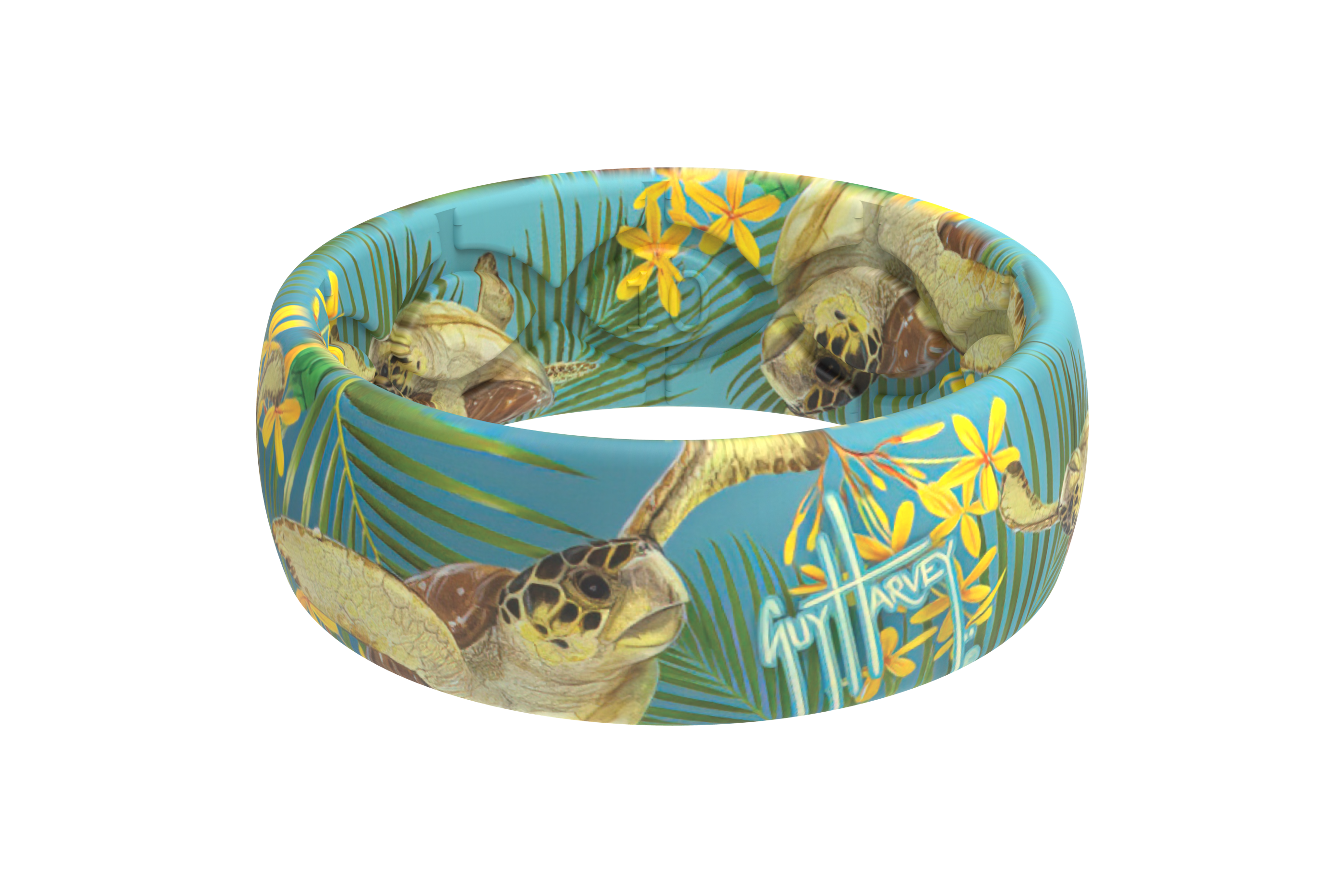 Guy Harvey Turtle Ring viewed from front