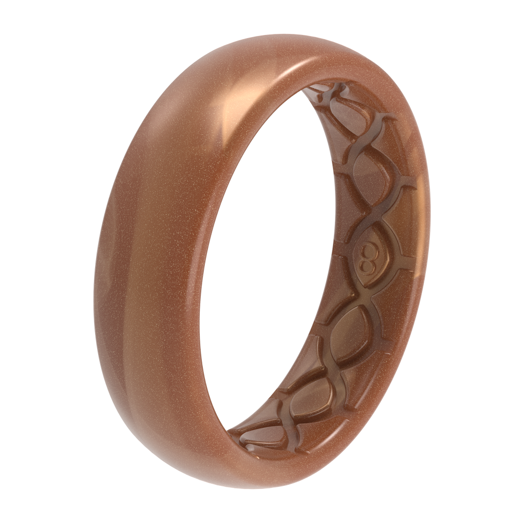 Our Original, Solid Copper Swirl Silicone Groove Ring Groove Life