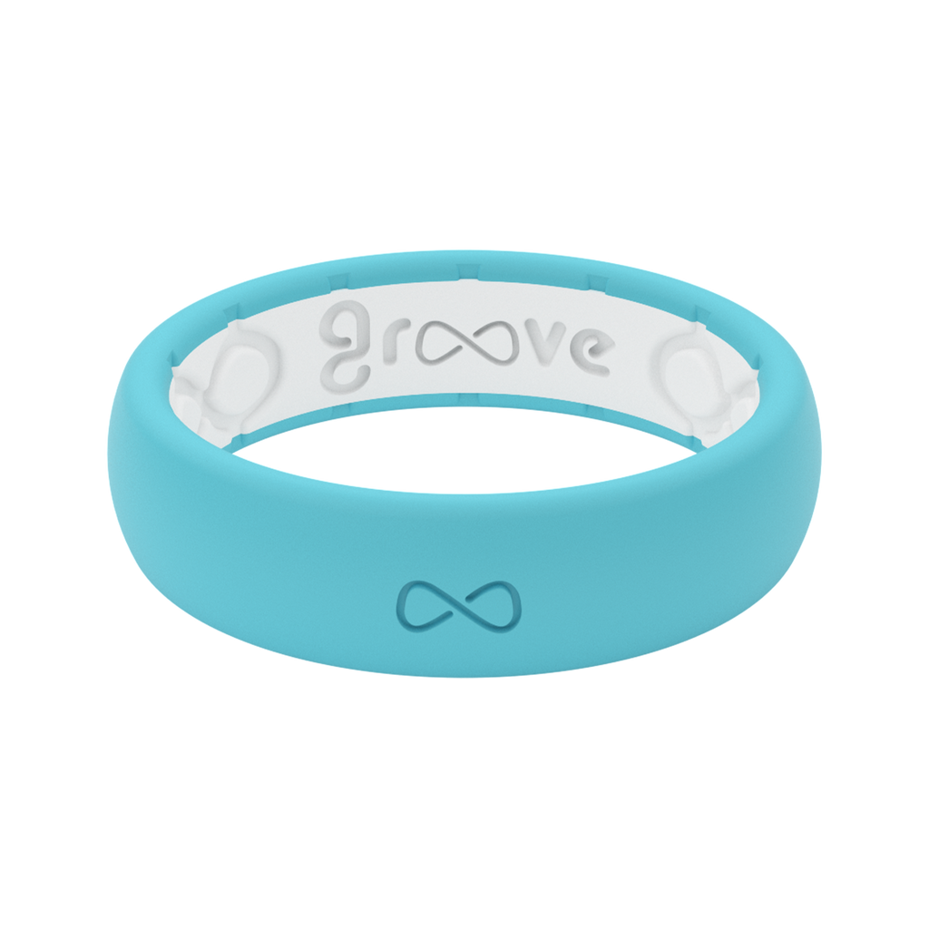 Botthms Men’s Silicone Wedding Ring – Teal Color, Comfortable & Safe For Active Lifestyles