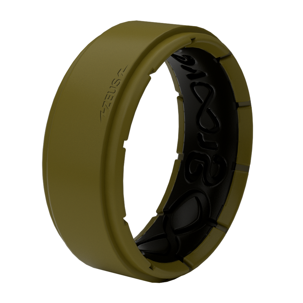 Our Best Selling Zeus Anti Stretch Olive Black Silicone Ring Groove Life