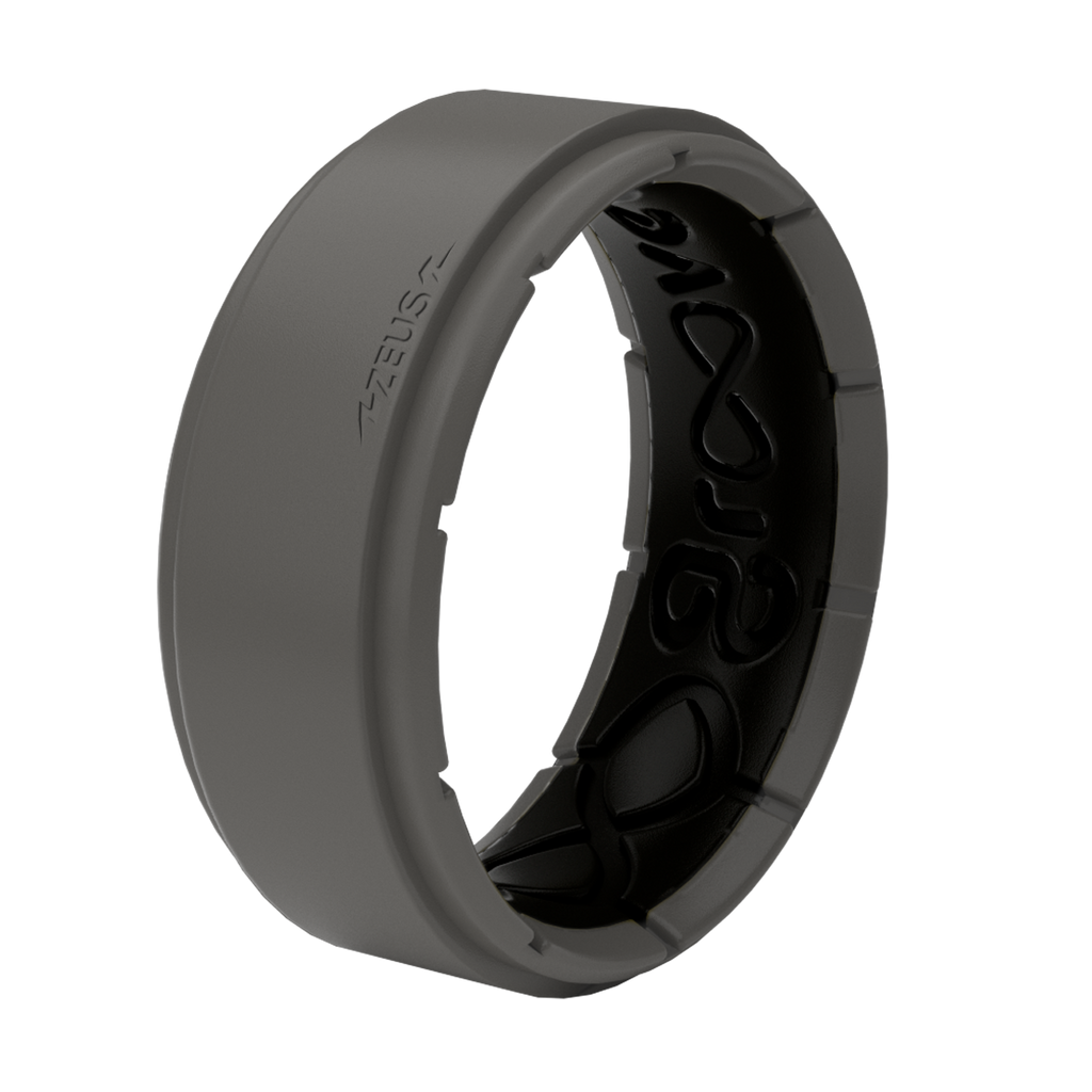 Our Best Selling Zeus Anti Stretch Grey Black Silicone Ring Groove Life