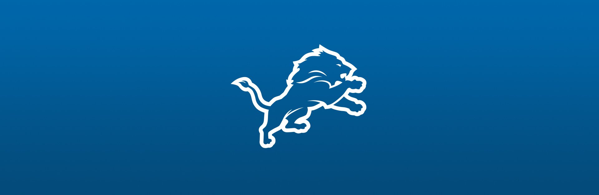 Detroit Lions logo on blue background