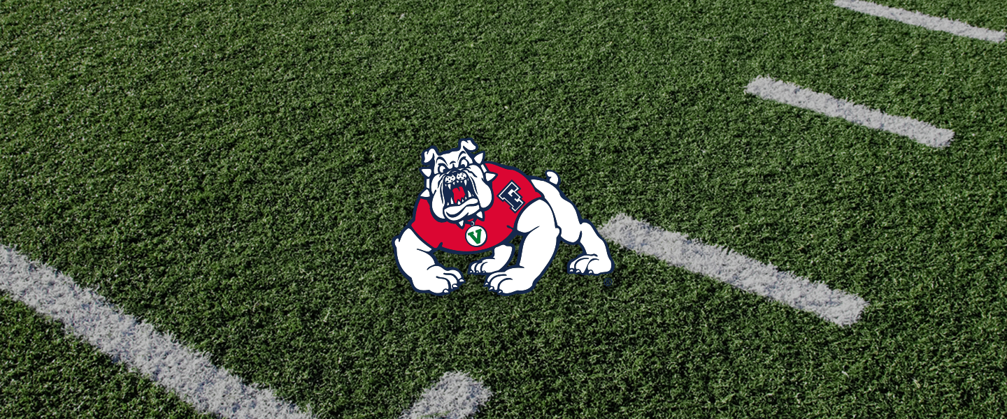 Fresno State logo on football field
