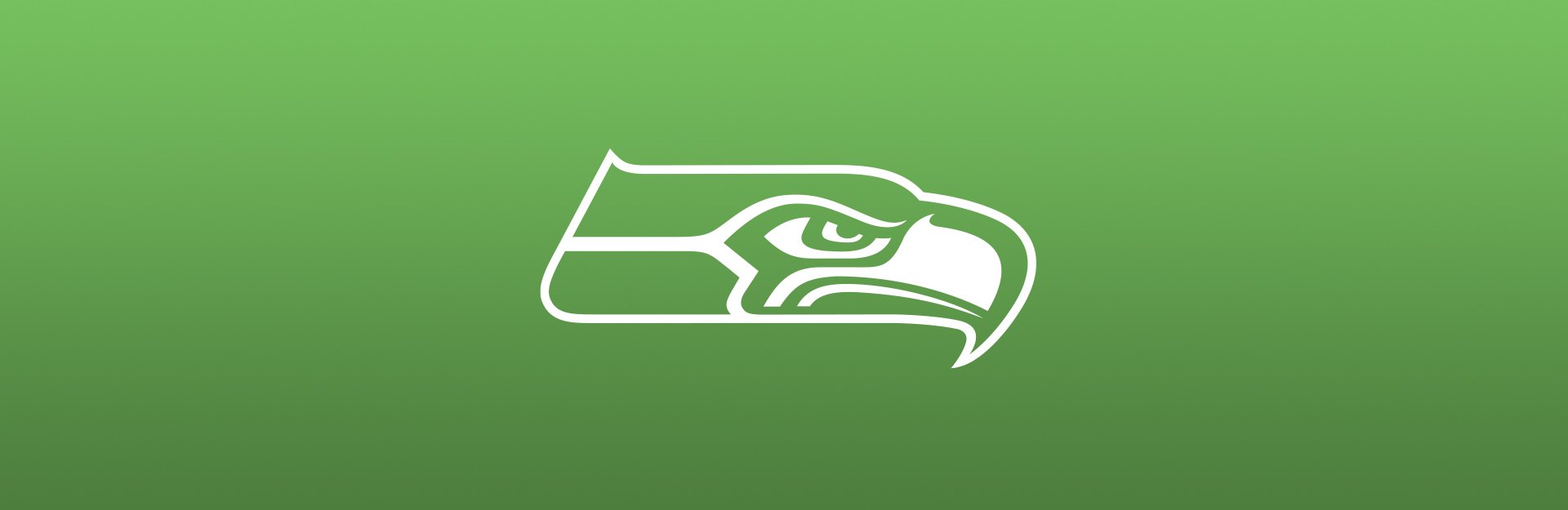 Seattle Seahawks logo overlaid on light green background