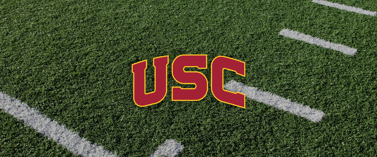 Southern California logo on football field