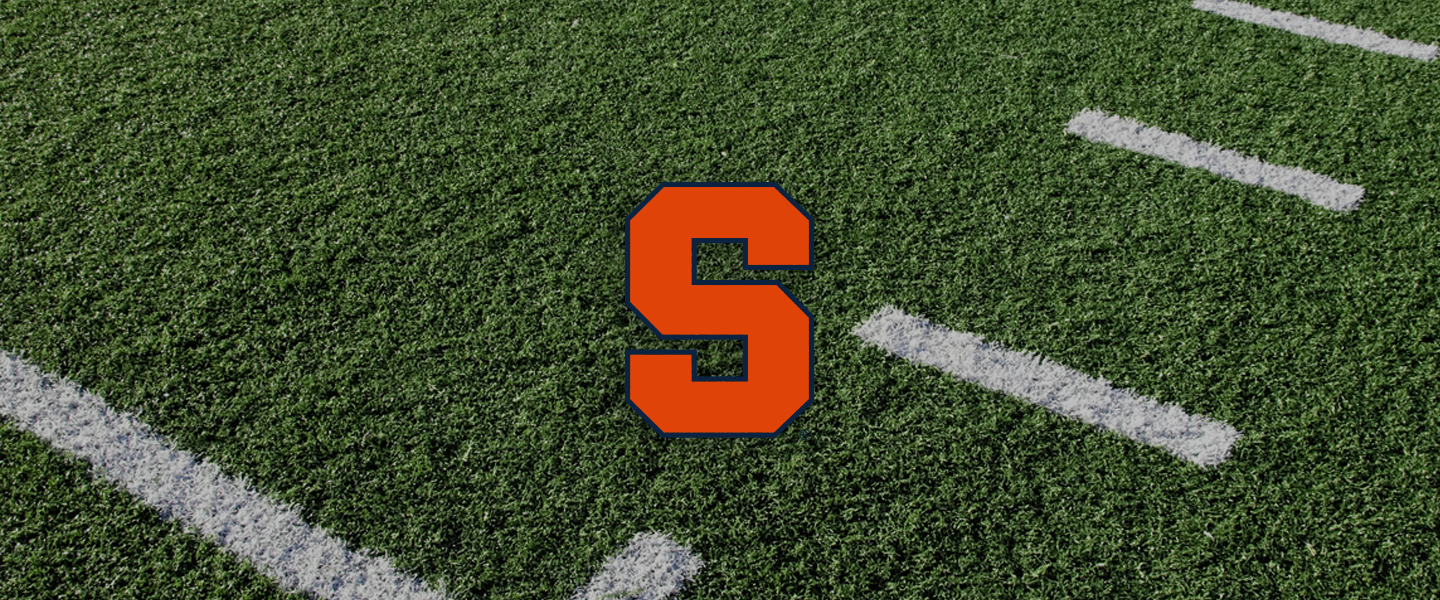 Syracuse logo on football field
