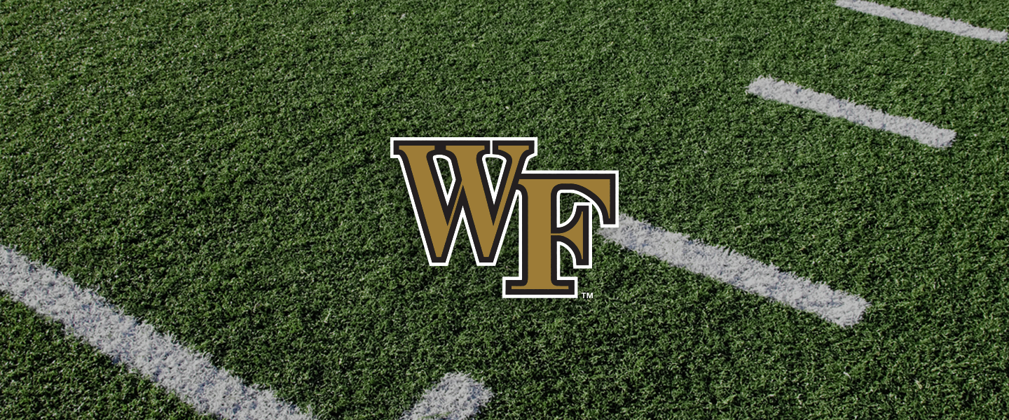 Wake Forest logo on football field