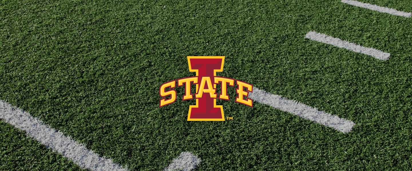 Iowa State logo on football field