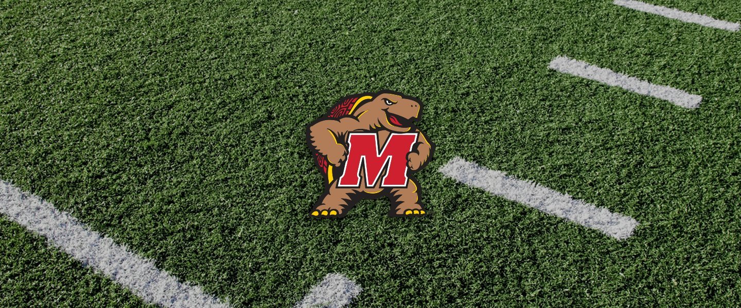 Maryland logo on football field