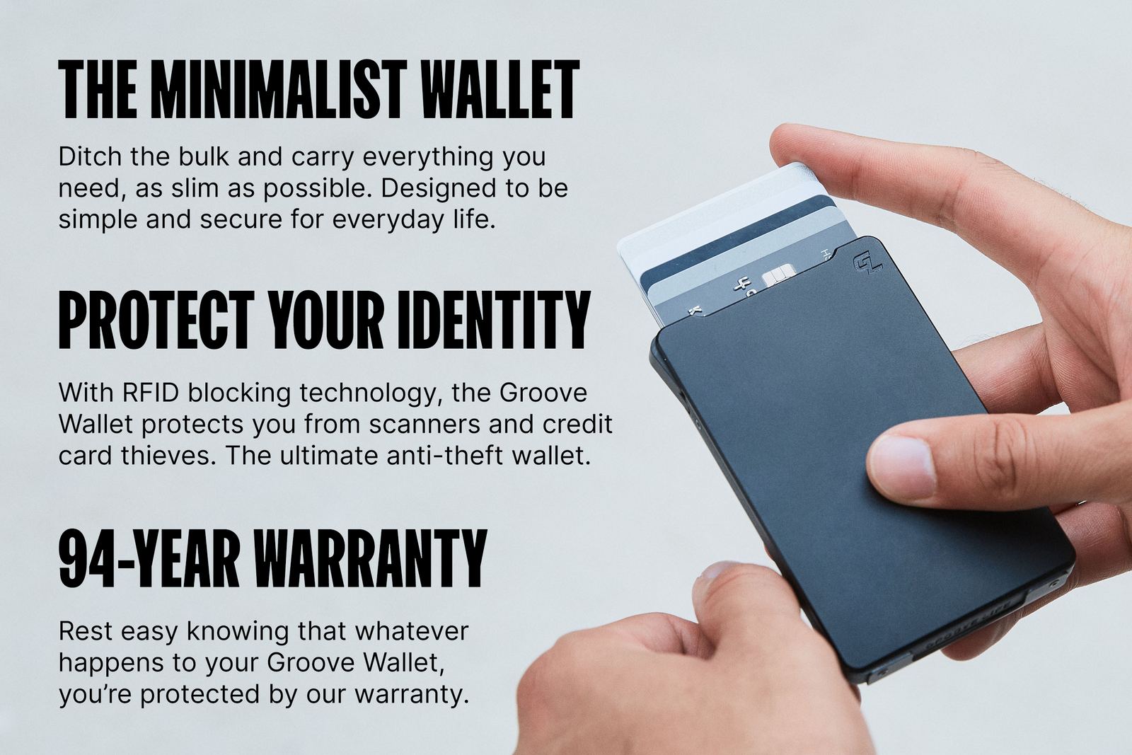 Groove Wallet® Carbon Fiber - Midnight Black image 1