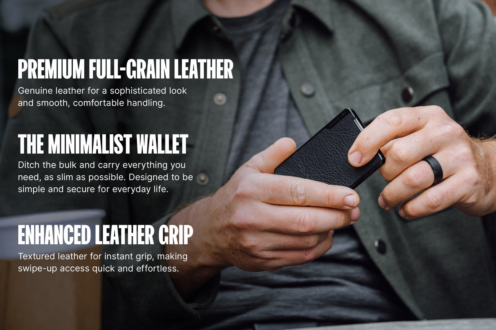 Groove Wallet® Leather - Black image 1