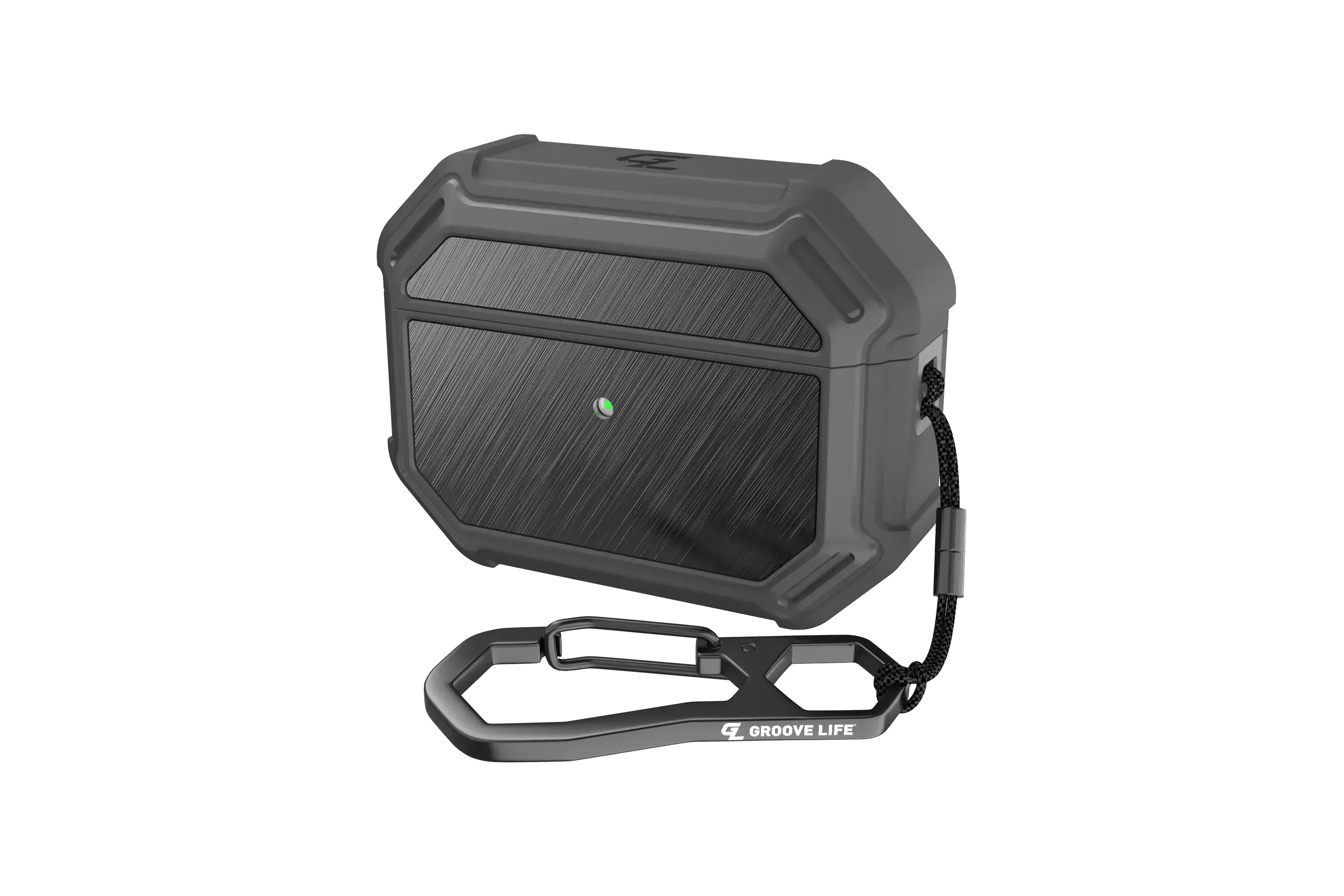 GROOVE CASE DEEP STONE/BLACK ALUMINUM FOR AIRPODS PRO, VIEW 1