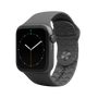 Apple Watch Band Solid Deep Stone Grey with gray hardware viewed front on