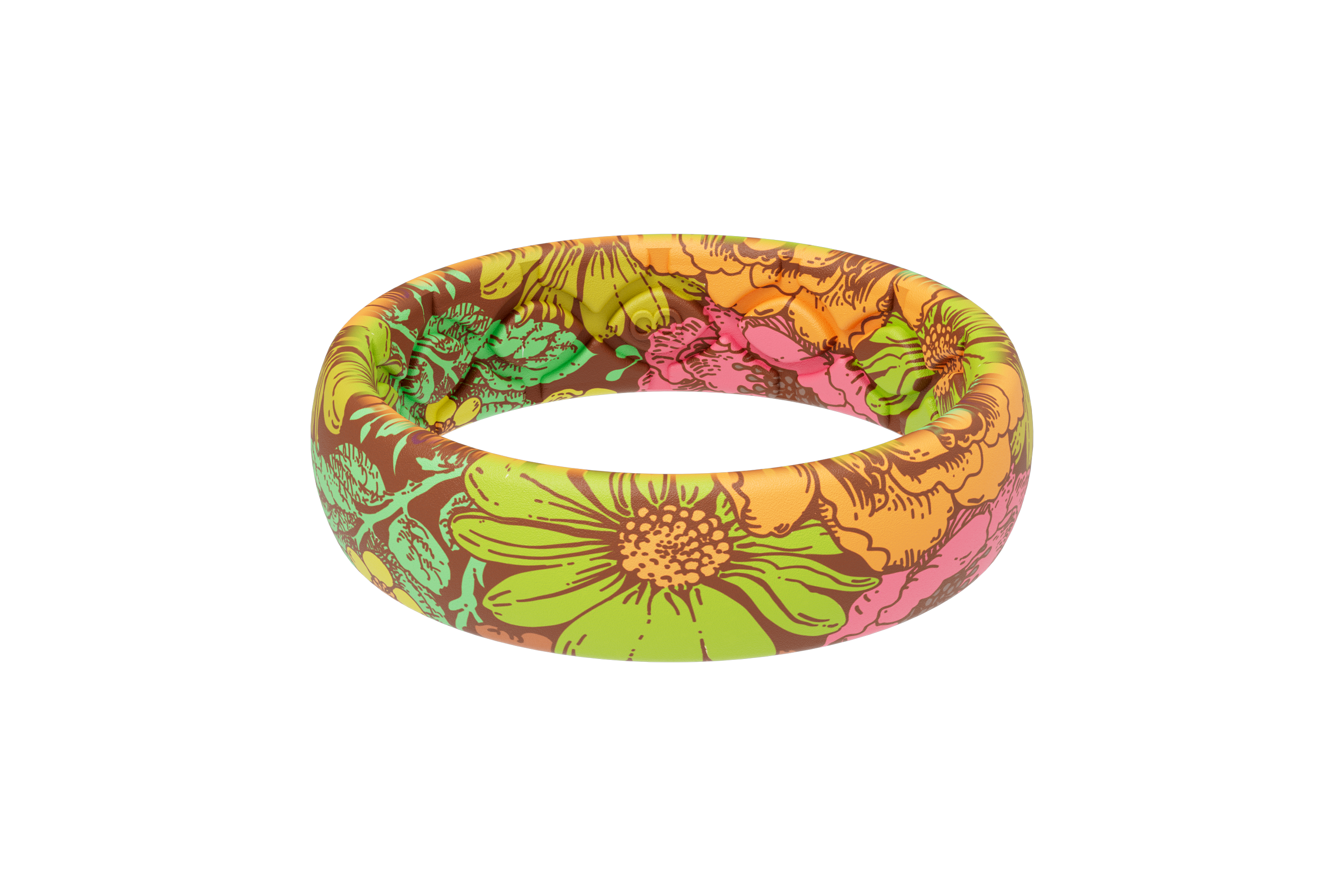 Retro Floral Thin Ring