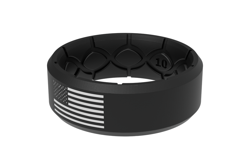 Groove Life Edge Hero America Black & White Flag Ring
