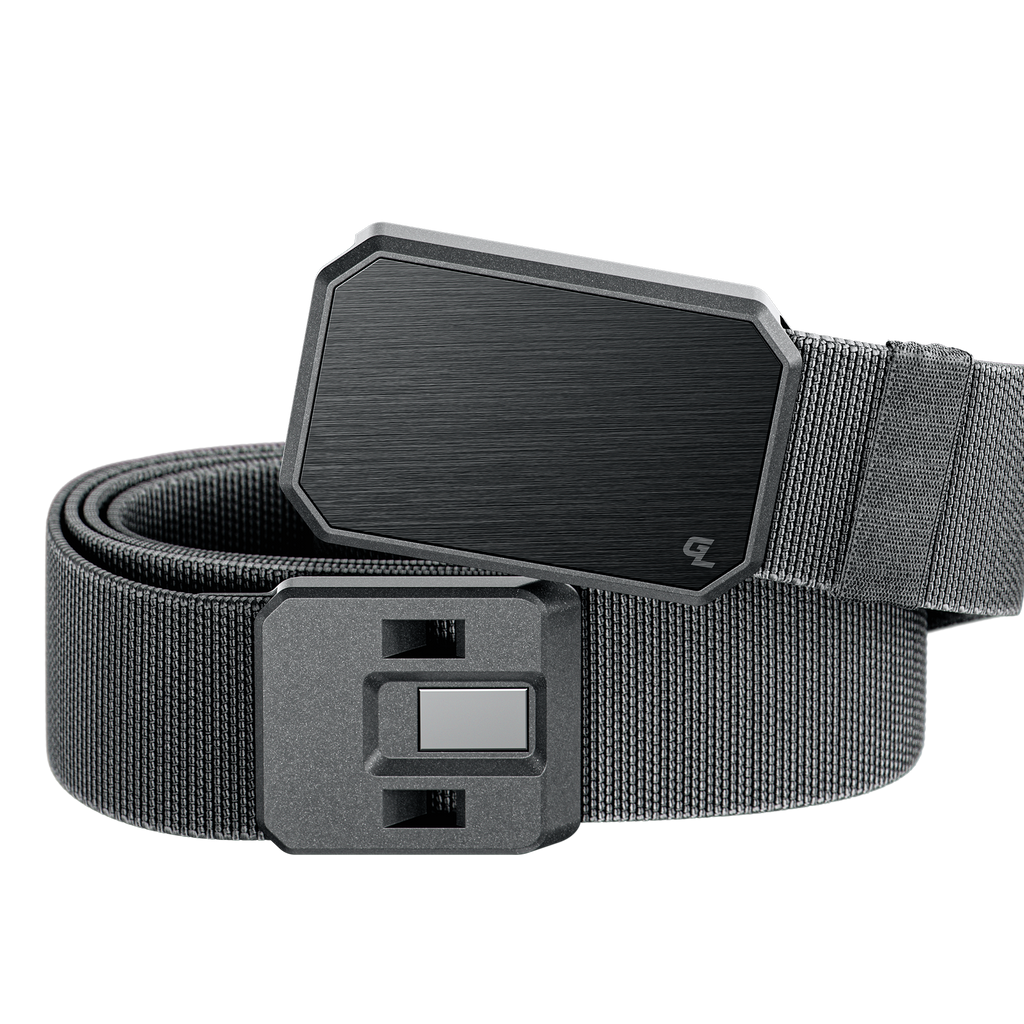 Deep Stone (Gray) Belt Strap with Black Buckle, Our Groove Belt™
