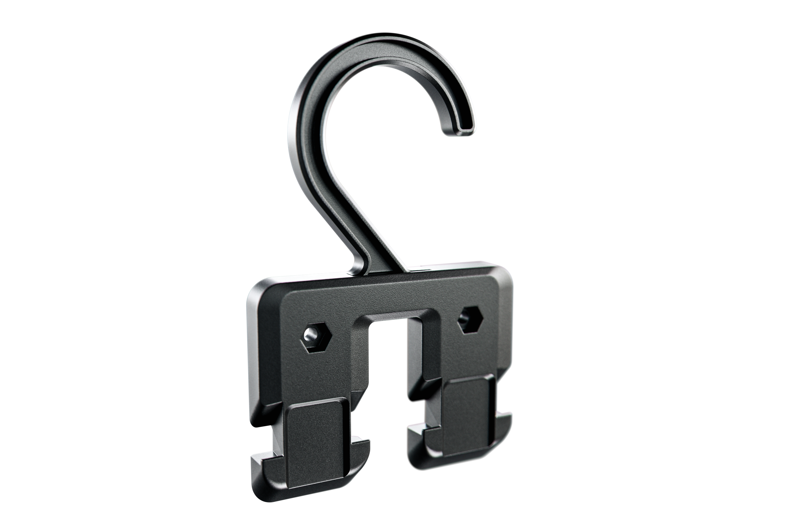 Groove belt hanger on a white background