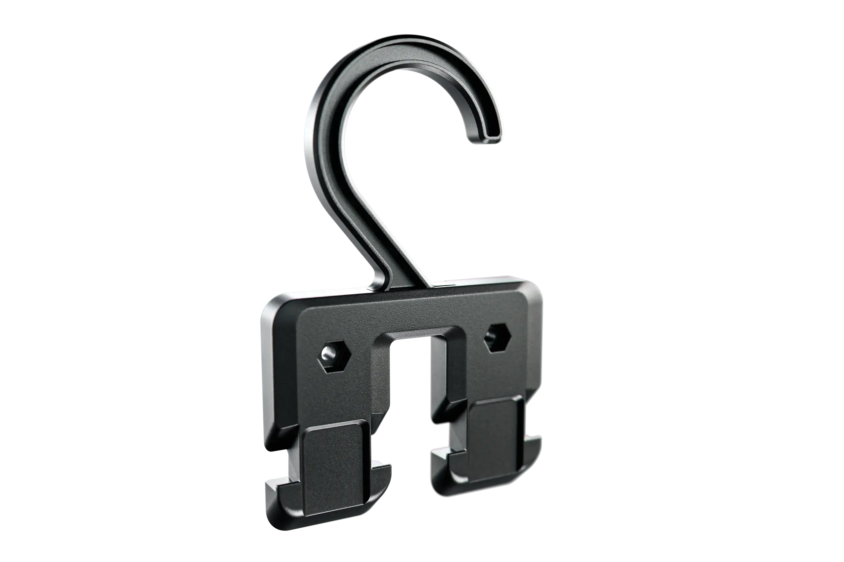 Groove belt hanger on a white background