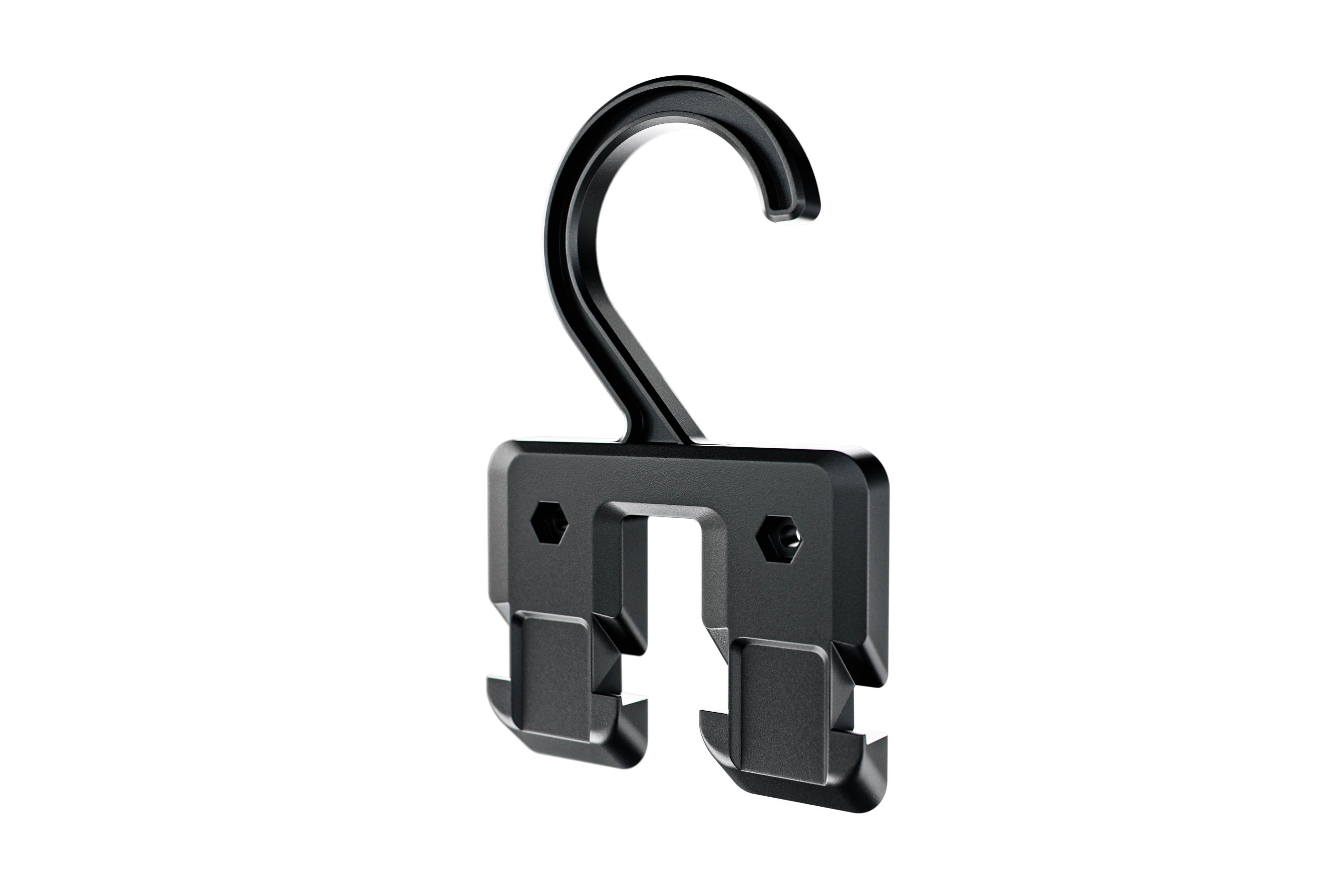 Groove belt hanger on a white background