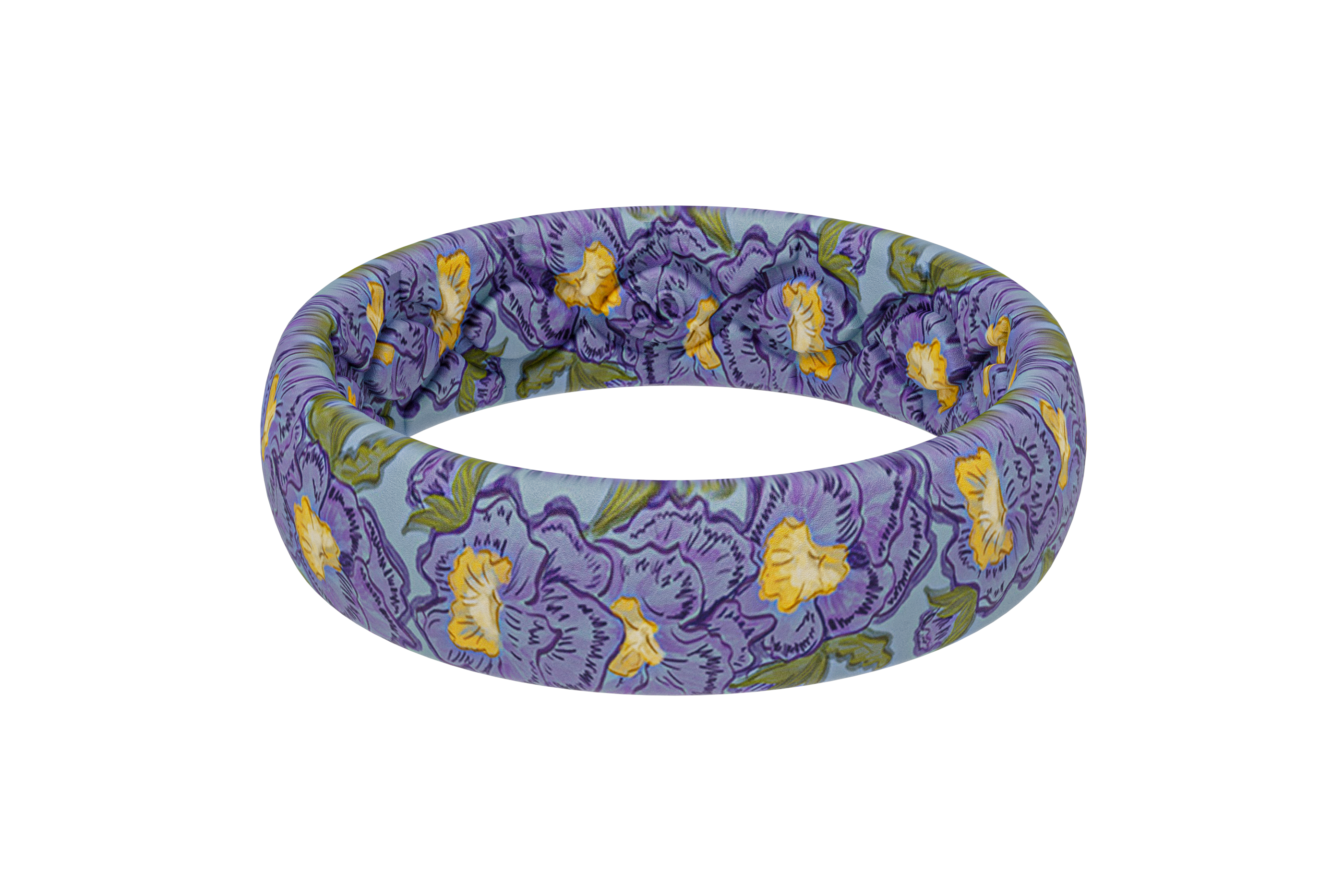 February Violets Thin Ring