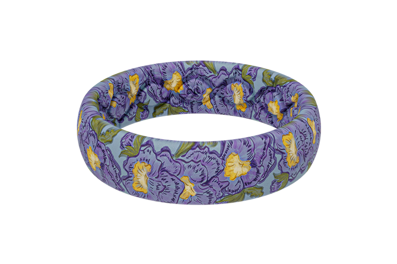 February Violets Thin Ring