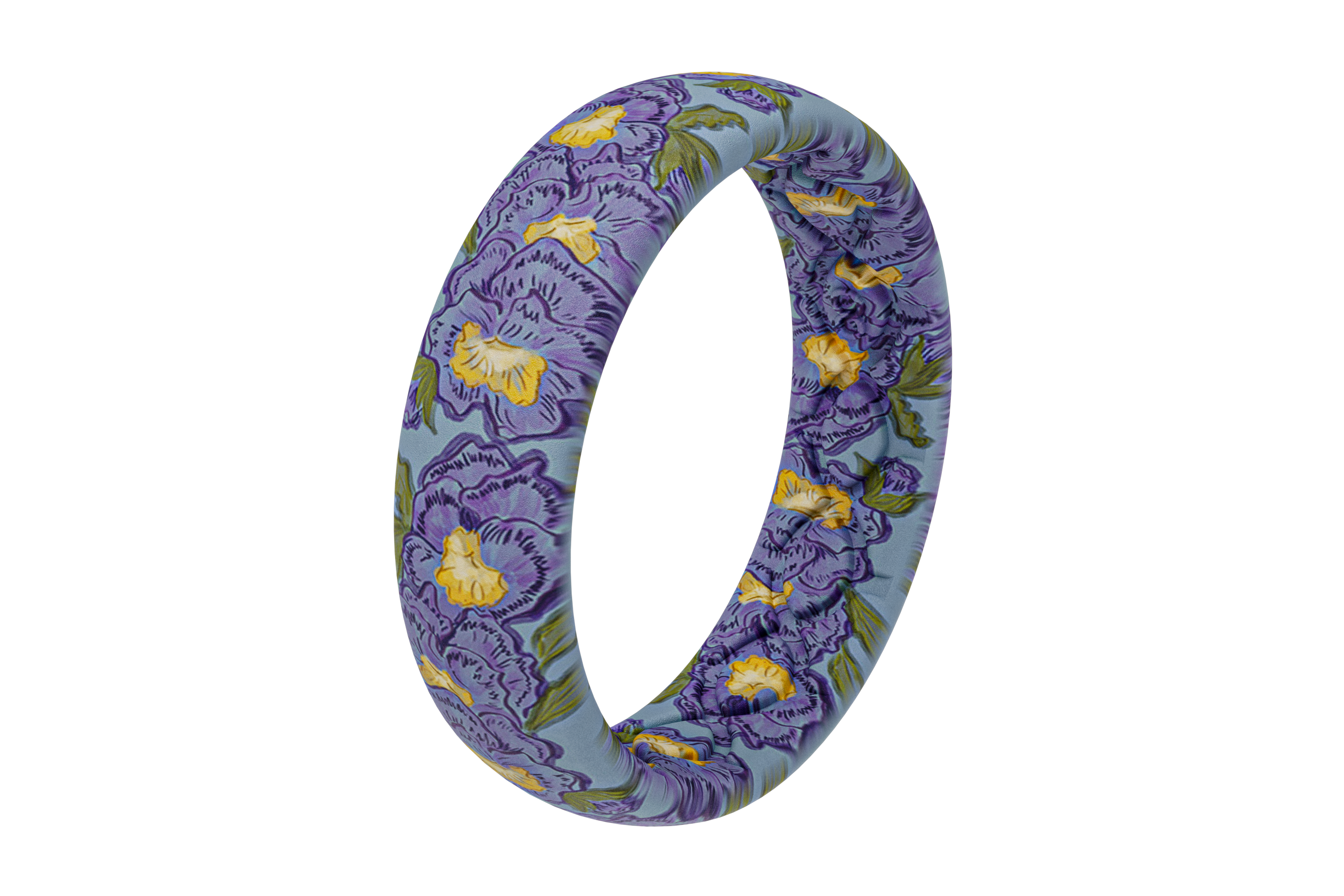 February Violets Thin Ring