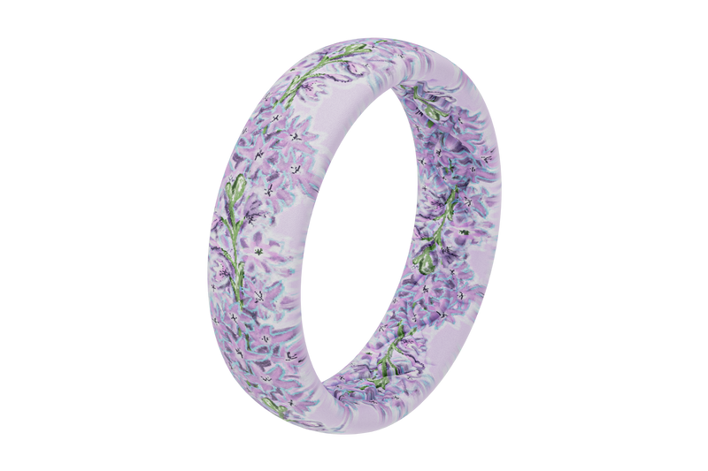 July Delphinium Thin Ring
