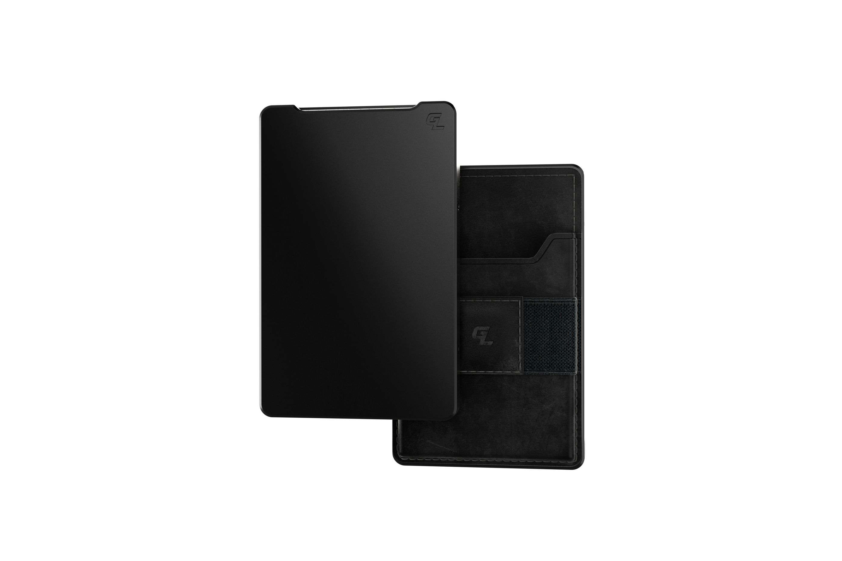 Groove Wallet Go™ - Black Leather Go on Black Wallet View 4