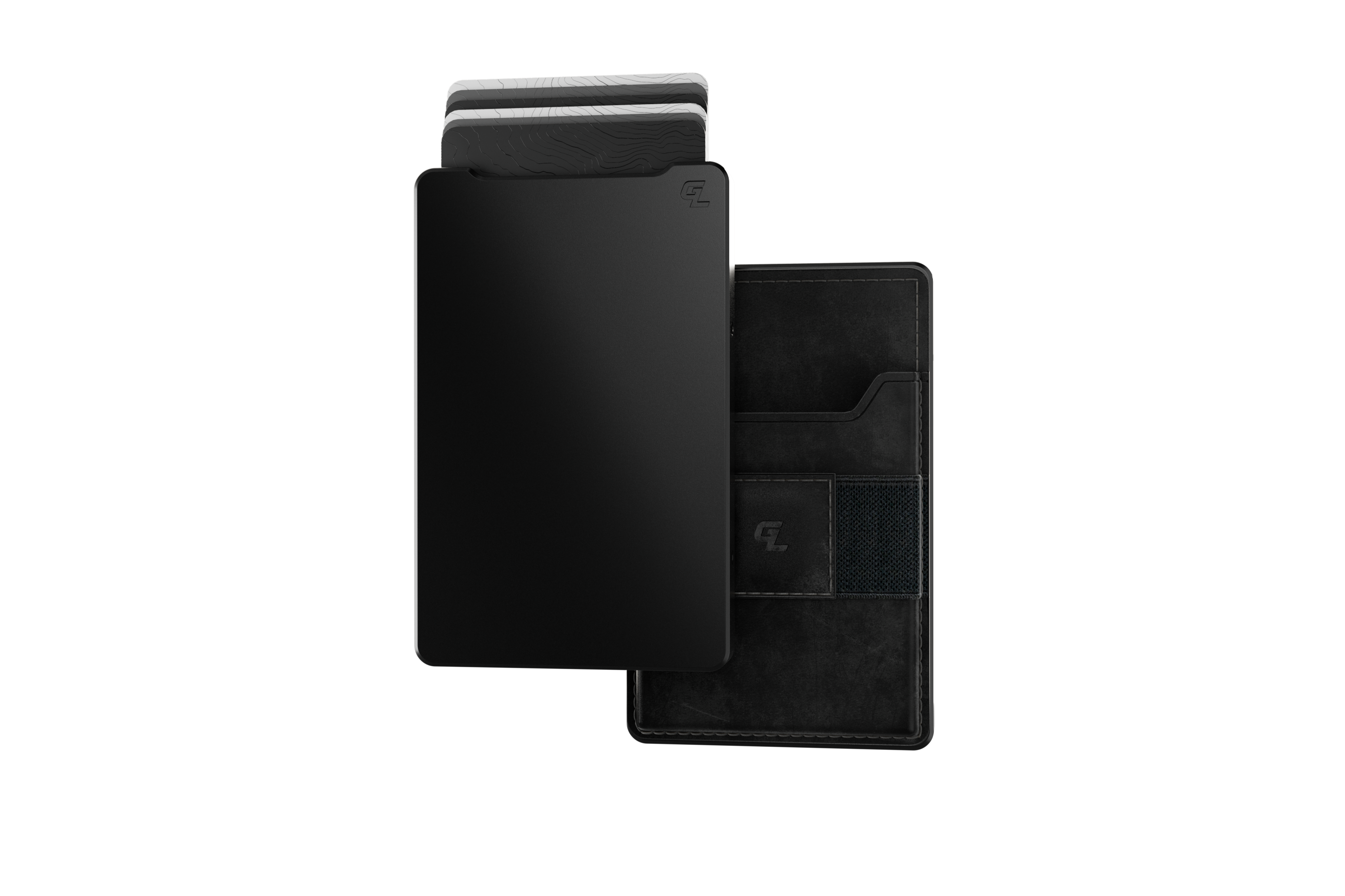 Groove Wallet Go™ - Black Leather Go on Black Wallet View 1