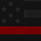 Black/Red Line - Hero Flag