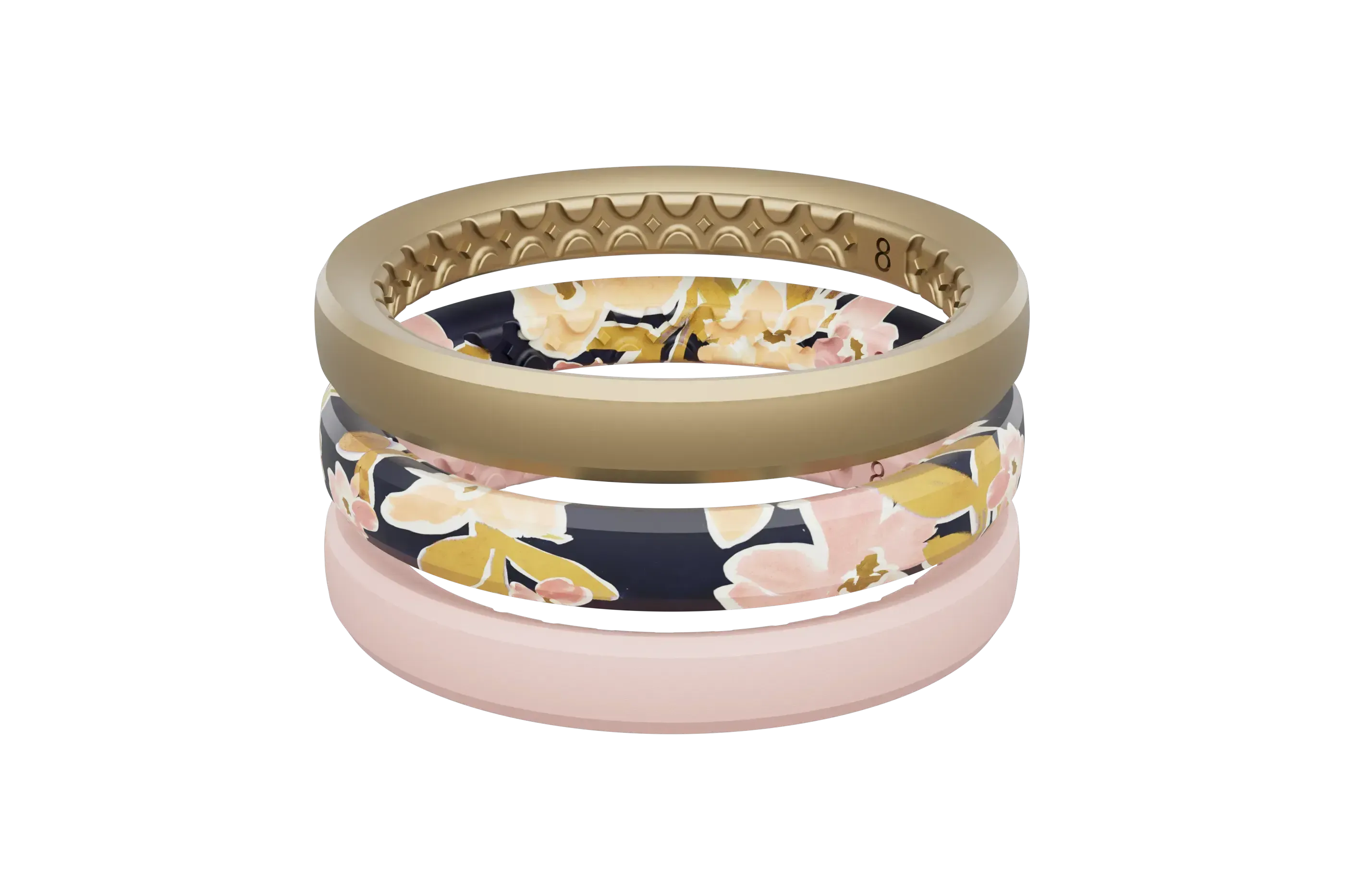 blush stackable ring view 1