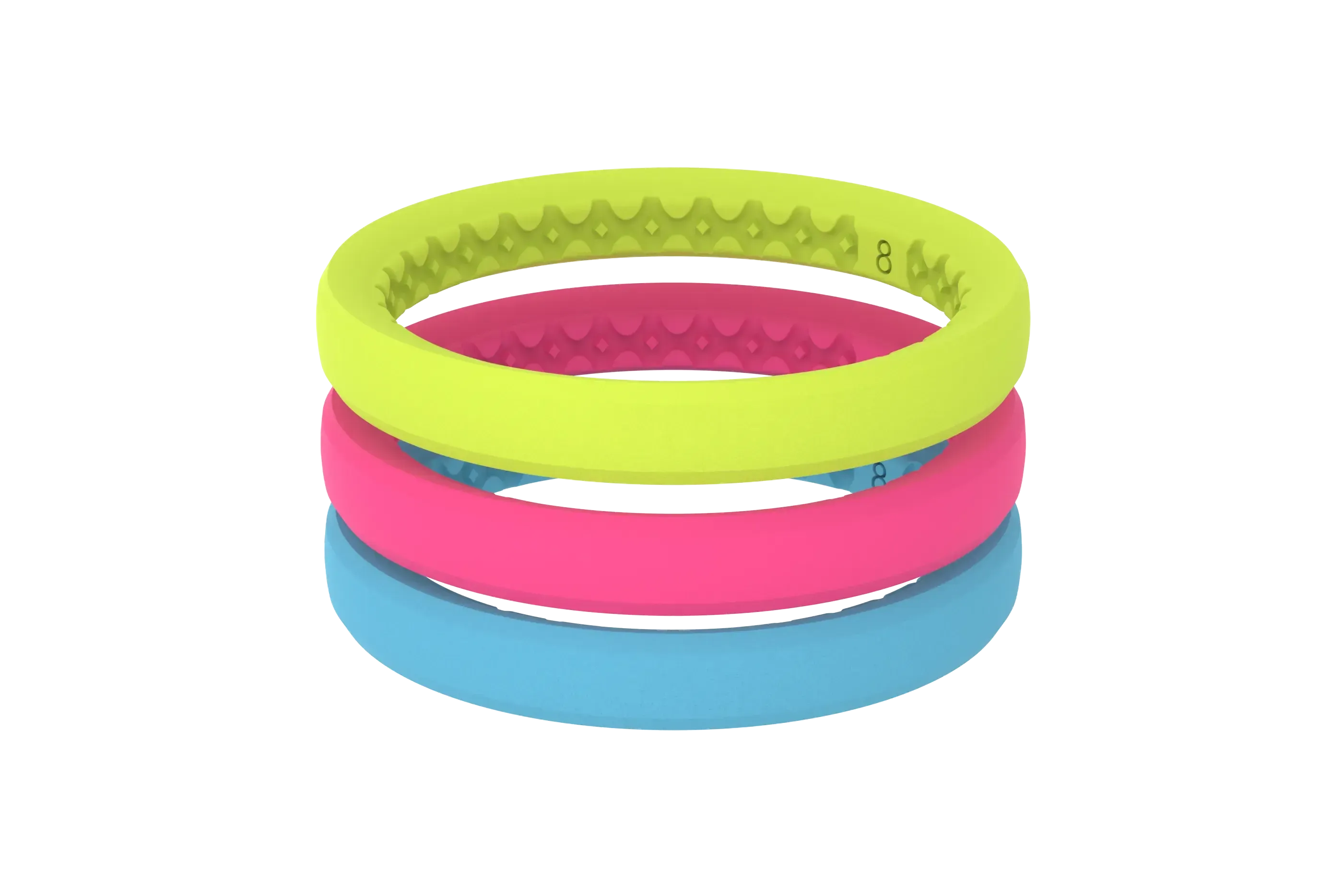 Boardwalk stackable ring viewed front on 