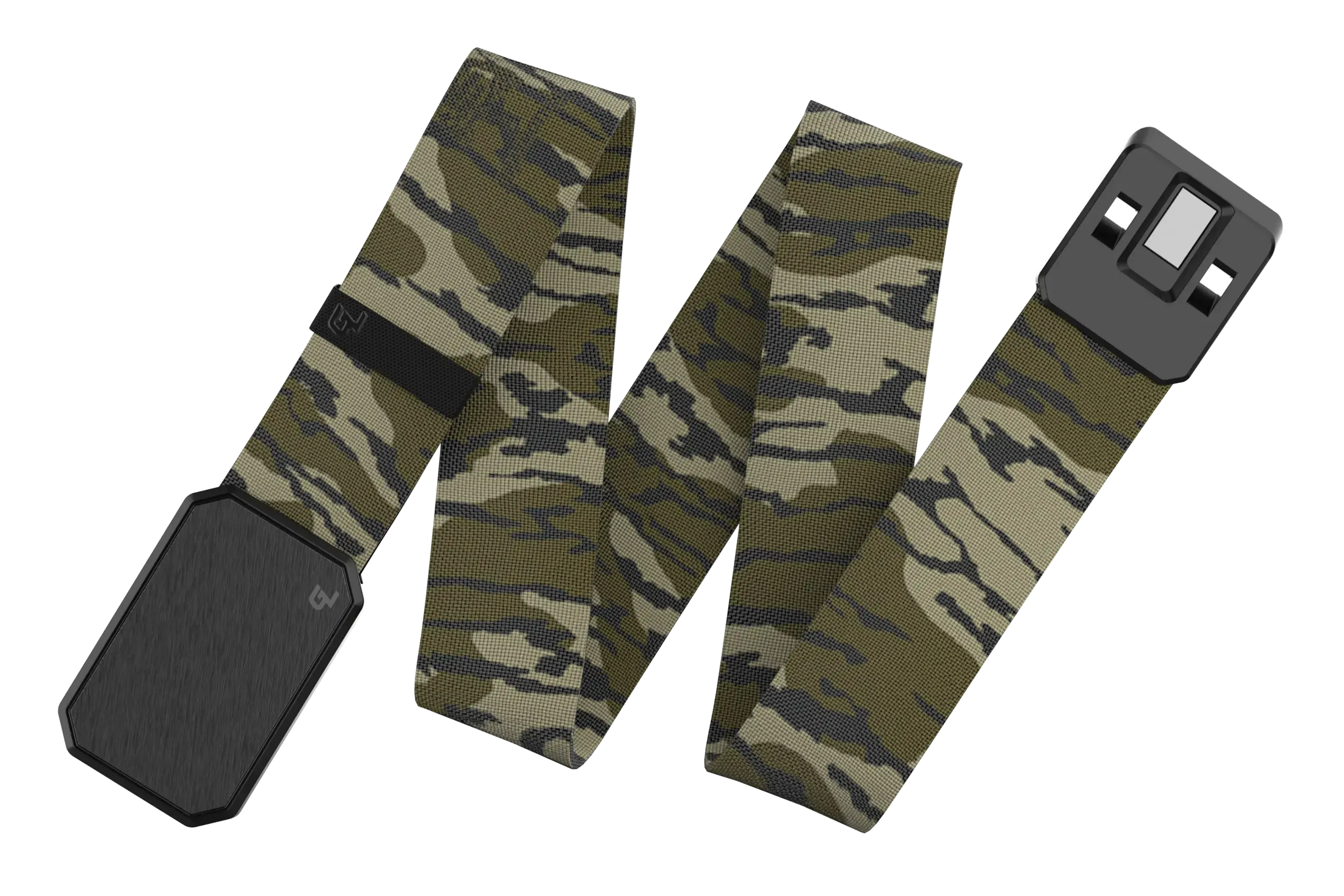 Groove Belt Black/Mossy Oak Bottomland viewed laid out
