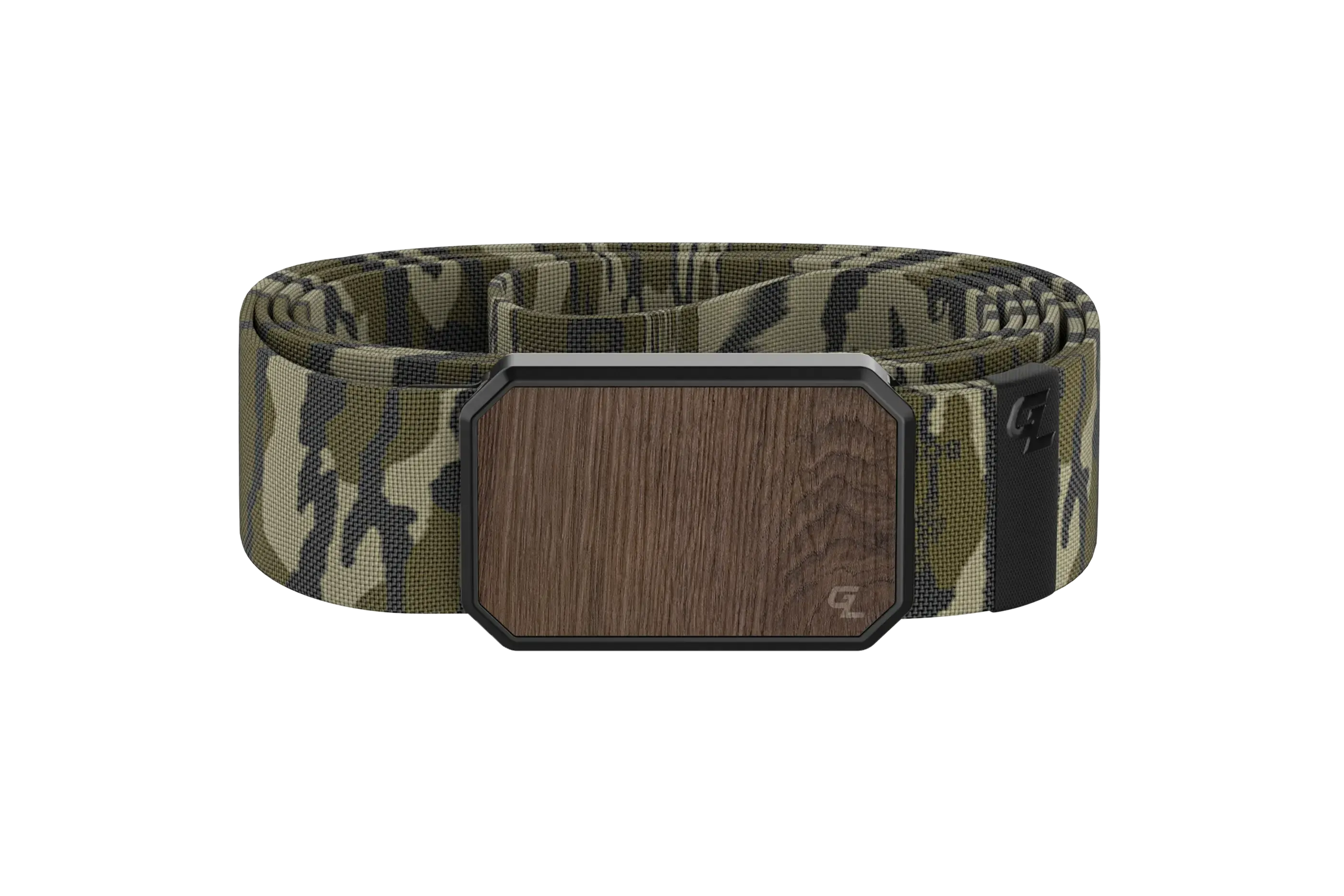 Belt - Camo (Mossy Oak Bottomland) Belt With Walnut