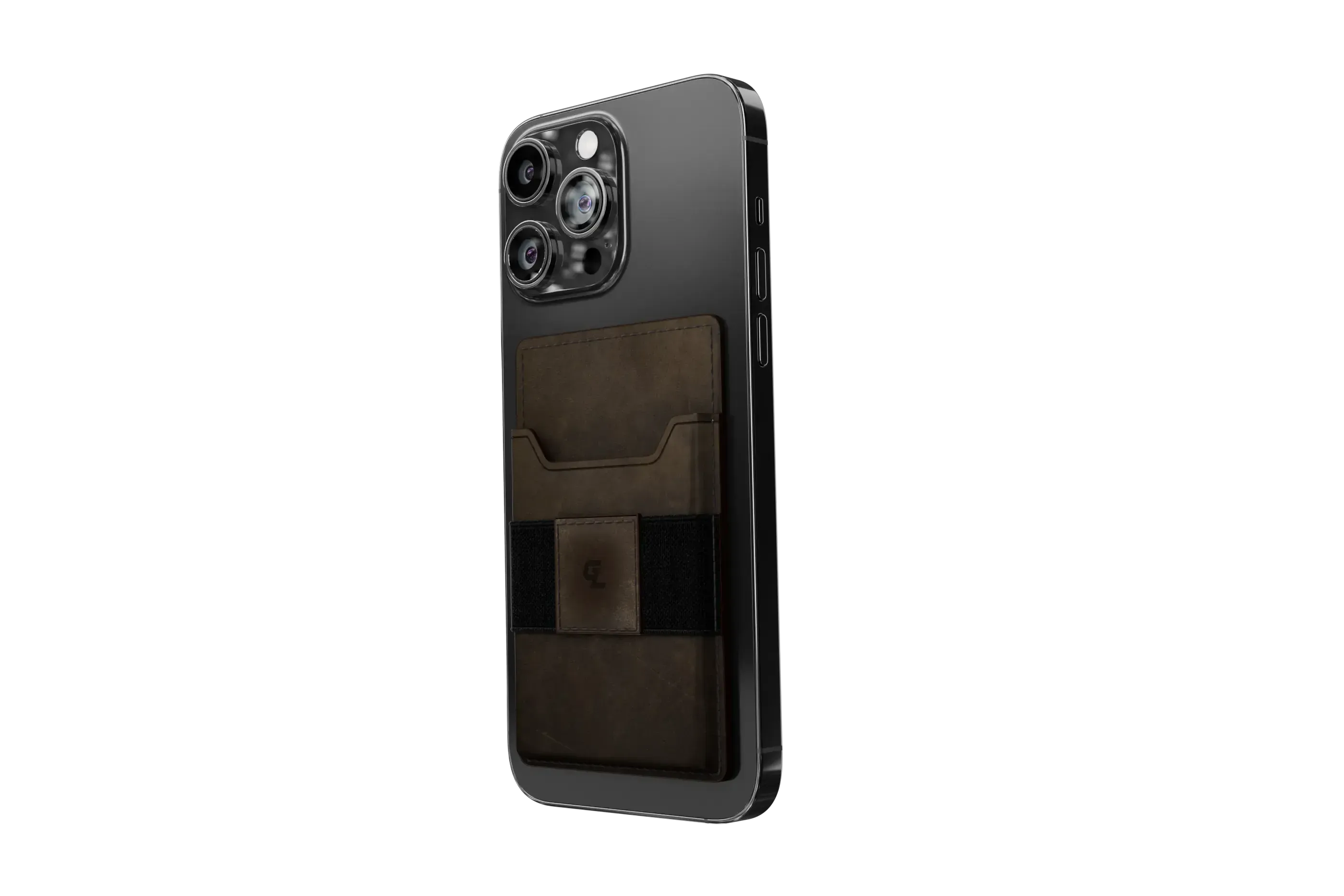 Groove Wallet Go™ - Brown Leather Go Nano Suction iPhone Image