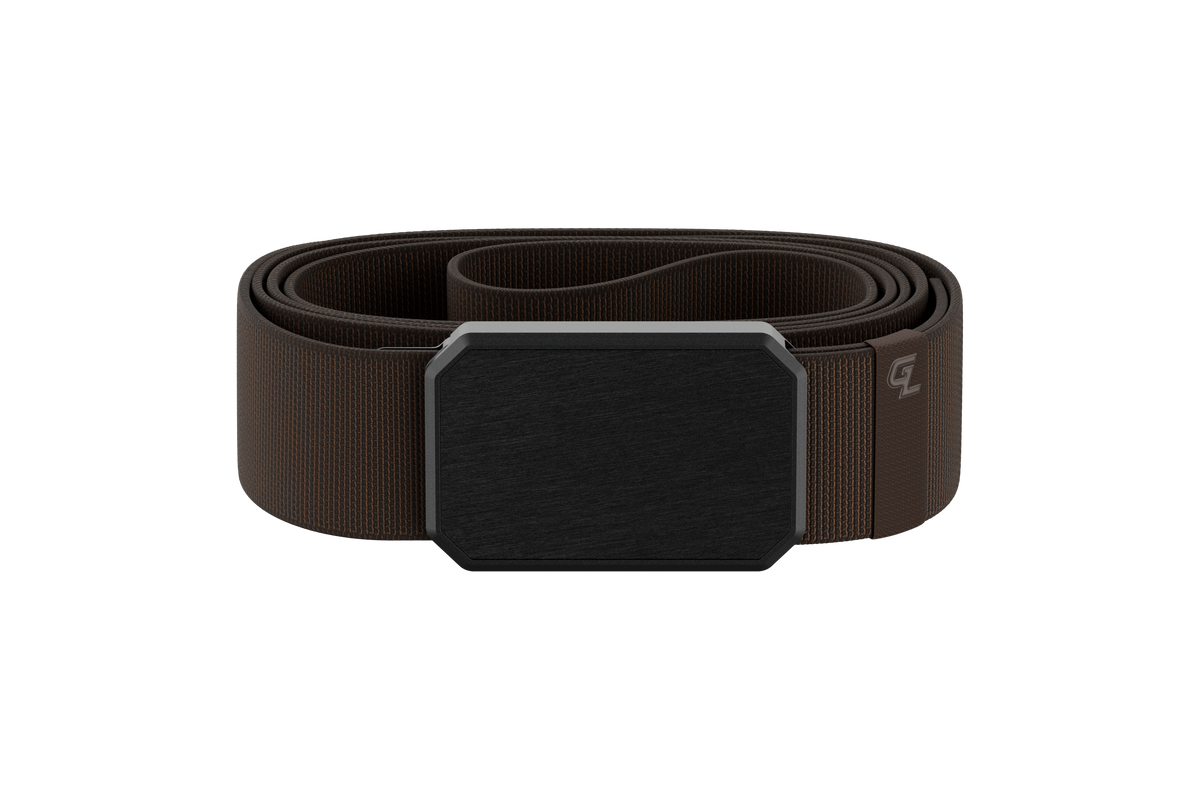 Brown Belt Strap with Black Buckle, Check Out Our Groove Belt™ Groove