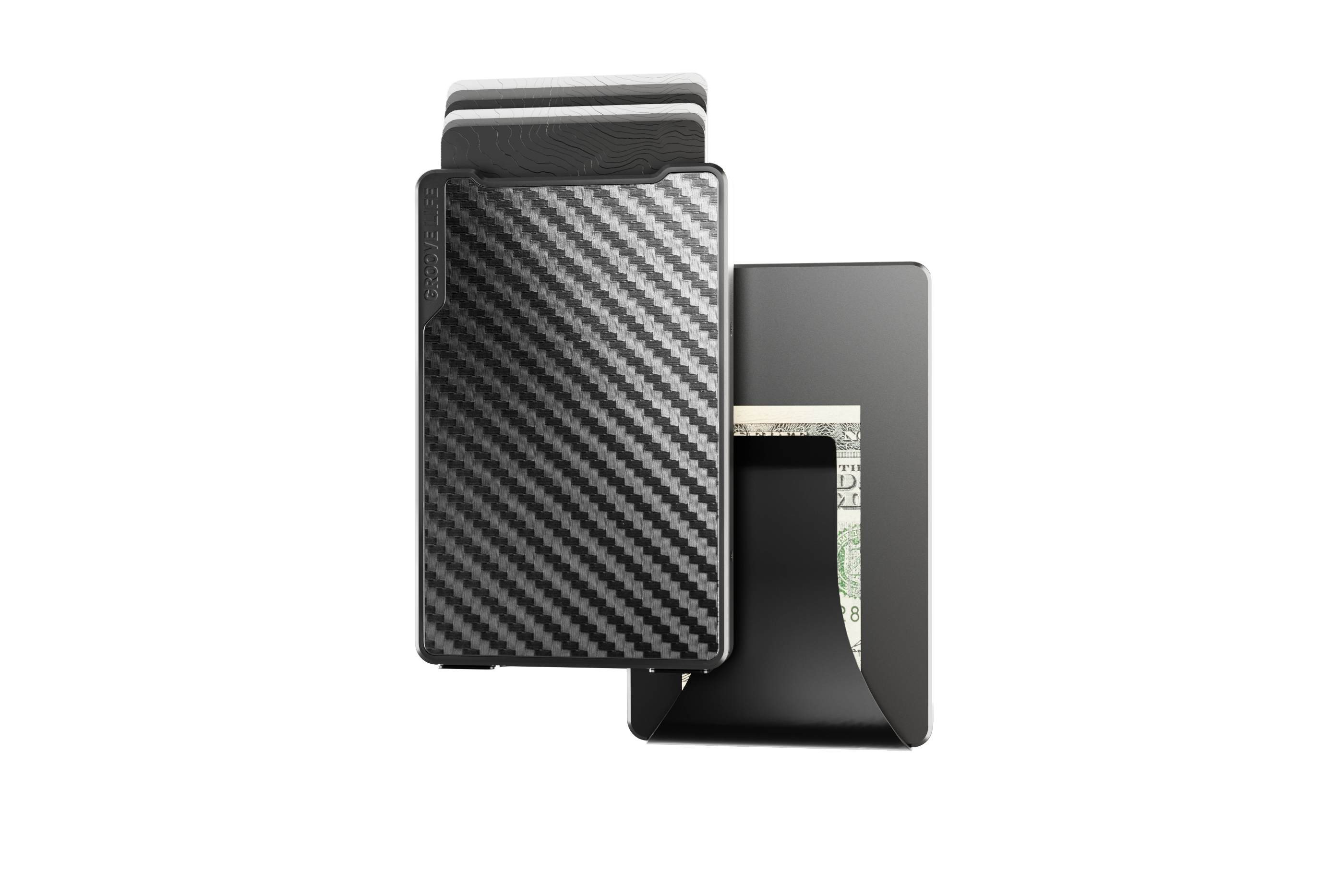 Groove Wallet® Carbon Fiber - Gun Metal | Money Clip