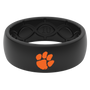 Original College Clemson Black Color Fill - Groove Life Silicone Wedding Rings