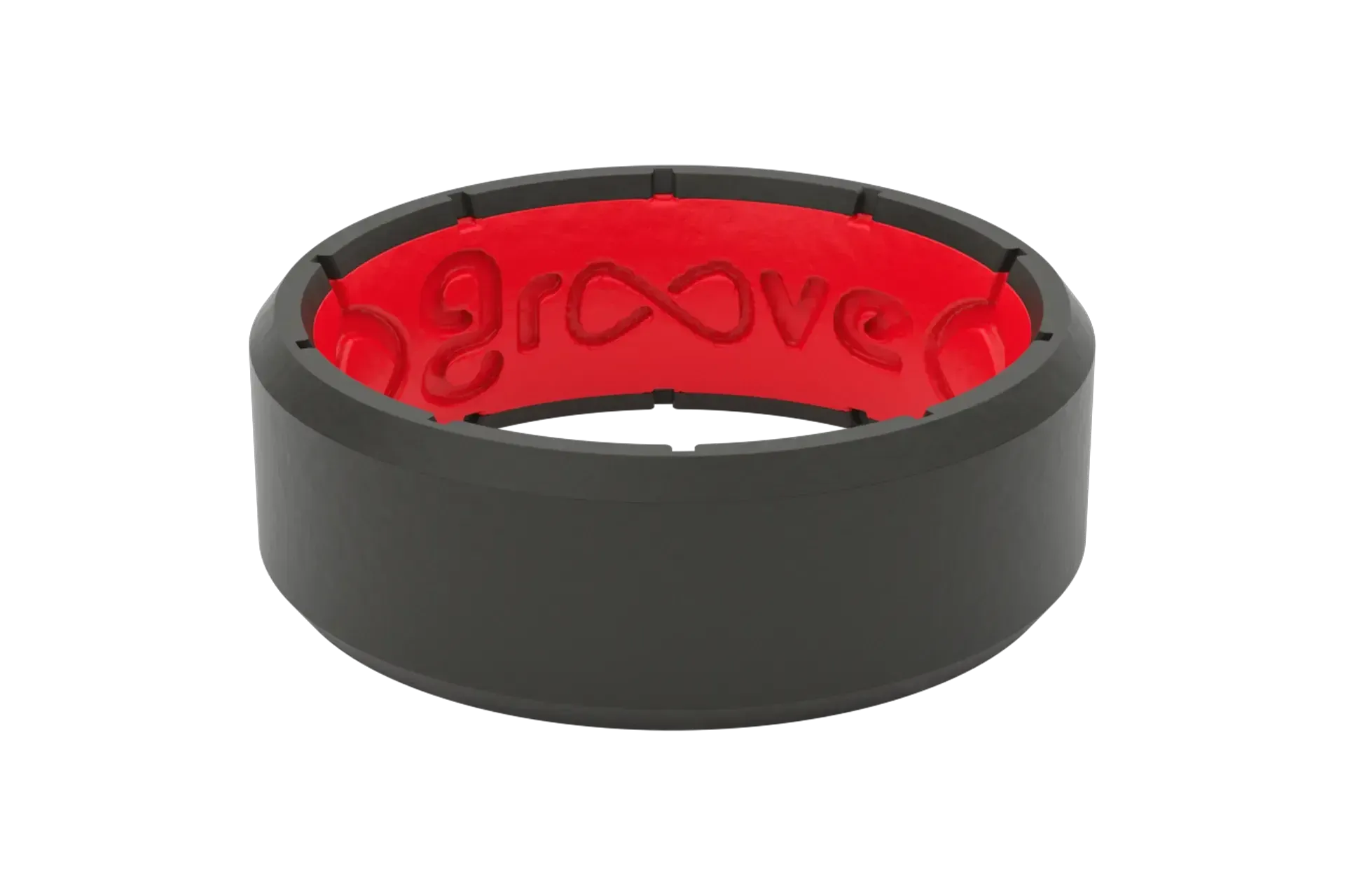 edge black red ring front view PNG