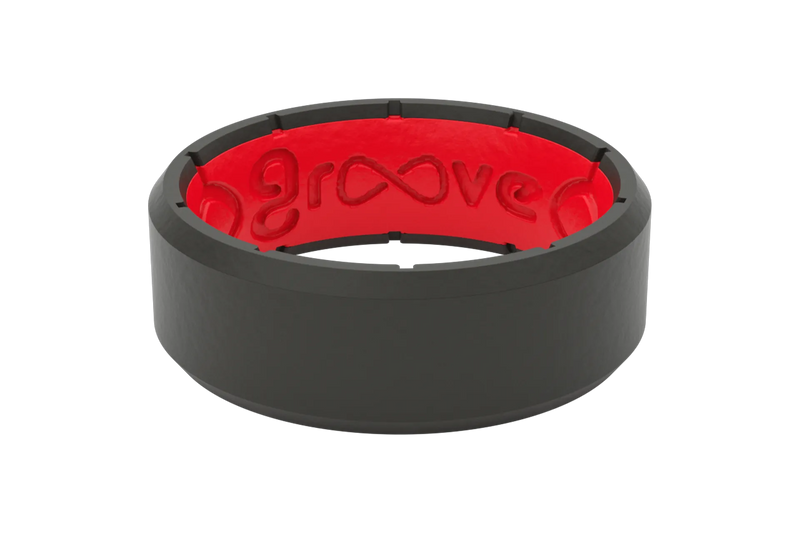 edge black red ring front view PNG