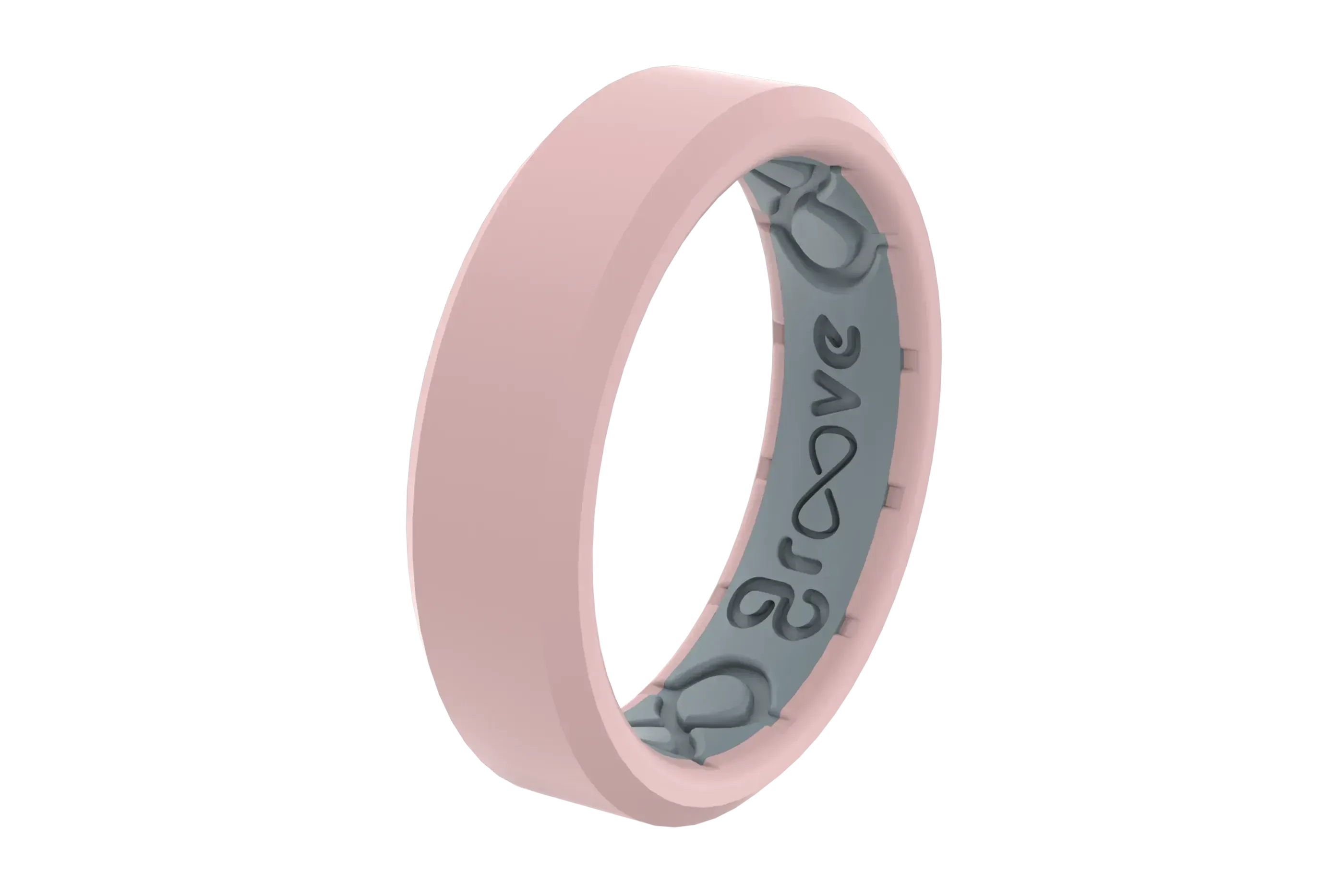 Edge Thin Rose Quartz viewed on its side viewed on its side