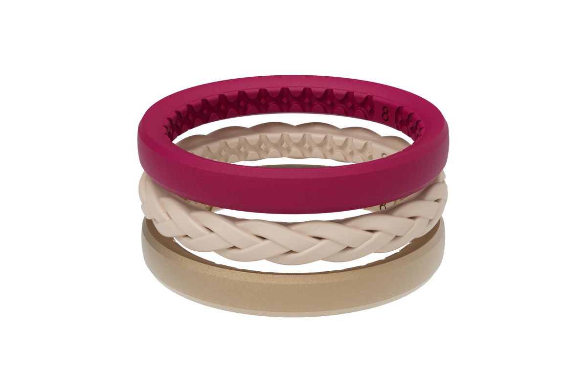 Groove Life Stackable Silicone Ring Set - Everly - Size 6