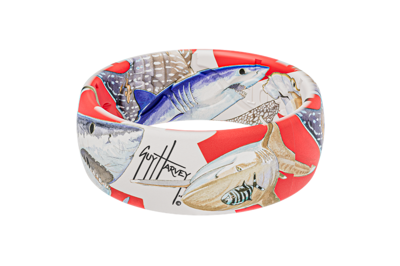 Guy Harvey Shark Collage Ring