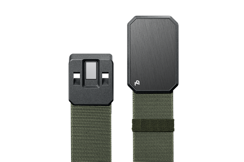 Groove Belt Gun Metal/Base Camp Green